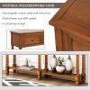 TREXM Console Table Sofa Table with Drawers Console Tables for Entryway with Drawers and Long Shelf Rectangular (Antique Walnut)