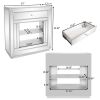 FCH 29.8* 31.7*13.9in Silver MDF with Mirror Surface TV Cabinet Fireplace Cabinet