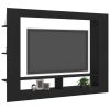 vidaXL TV Cabinet Black 59.8"x8.7"x44.5" Engineered Wood