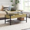 Wood Lift-Top Storage Coffee Table with Hidden Storage Compartment  for Living Room Office Reception Room