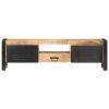 vidaXL TV Cabinet 55.1"x11.8"x15.7" Rough Mango Wood