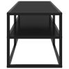 vidaXL TV Cabinet Black with Black Glass 47.2"x15.7"x15.7"