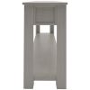 TREXM Console Table/Sofa Table with Storage Drawers and Bottom Shelf for Entryway Hallway (Gray Wash)