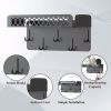 Key hook holder; mail manager and kitchen storage for wall decoration with 5 key hooks