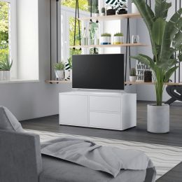 vidaXL TV Cabinet White 31.5"x13.4"x14.2" Engineered Wood