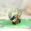 1pc New 3D Creative Three-dimensional Valentine's Day Greeting Card; Thank You Blessing Message Card; Exquisite High-end Handmade Love Bird Laser Holl