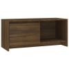 vidaXL TV Cabinet Brown Oak 35.4"x13.8"x15.7" Engineered Wood