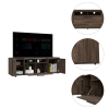 Lyon Tv Stand for TVÂ¬Â¥s up 55"; One Cabinet; Double Door -Dark Walnut