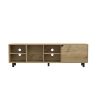 Valdivia Tv Stand for TVÂ¬Â¥s up 70"; Four Open Shelves; Five Legs -Light Oak