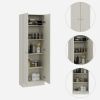 Multistorage Pantry abinet; Five Shelves; Double Door Cabinet -Pearl