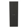 Multistorage Pantry Cabinet; Five Shelves; Double Door Cabinet -Black