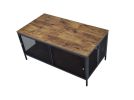 Winam Coffee Table; Antique Oak & Black