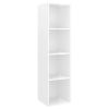 vidaXL Wall-mounted TV Cabinet High Gloss White 14.6"x14.6"x56.1" Engineered Wood