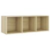 vidaXL TV Cabinet Sonoma Oak 42.1"x13.8"x14.6" Engineered Wood