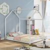 Full Size House Bed Wood Bed; White(OLD SKU:WF281436AAK)