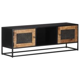 vidaXL TV Cabinet 47.2"x11.8"x15.7" Rough Mango Wood