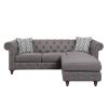 Waldina Reversible Sectional Sofa in Brown Fabric LV00499