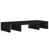 vidaXL Monitor Stand Black 23.6"x9.4"x4.1" Solid Wood Pine