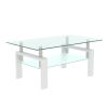 White Coffee Table; Clear Coffee Table; Modern Side Center Tables for Living Room; Living Room Furniture