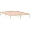 vidaXL Bed Frame 59.8"x79.9" Solid Wood Pine Queen