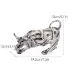 NORTHEUINS Graffiti Painting Resin Bull Figurines Home Living Room Bedroom Office Desktop Feng Shui Ornaments Collection Statues