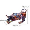 NORTHEUINS Graffiti Painting Resin Bull Figurines Home Living Room Bedroom Office Desktop Feng Shui Ornaments Collection Statues