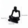 NORTHEUINS Reading Man Resin Figurine for Study Room Desktop Abstract Thinker Figure Ornament Home Living Room Office Decoration