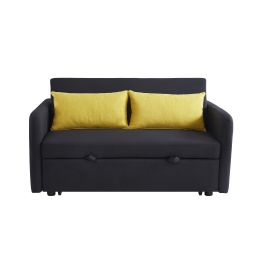 Twins Sofa Bed (Color: Black)