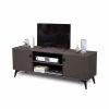 Mid-Century Modern TV Stand for up to 58 inch TV Television Stands with Cabinet Wood Storage TV Console Table; Retro Media Entertainment Center for Li