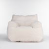 Soft Tufted foam bean bag chair with Teddy fabric