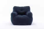 Soft Tufted foam bean bag chair with Teddy fabric