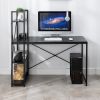 Computer Desk 48 inch with Storage Shelves Table for Home Office  Modern Simple Style