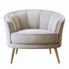 Modern Velvet Accent Barrel Chair Leisure Accent Chair Living Room Upholstered Armchair Vanity Chair for Bedroom Meeting Room