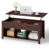 Lift Top Coffee Table with Storage Lower Shelf