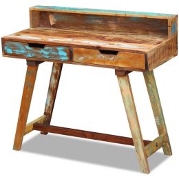 vidaXL Desk Solid Reclaimed Wood (Color: Multicolour)