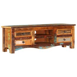 vidaXL TV Cabinet 47.2"x11.8"x15.7" Solid Reclaimed Wood (Color: Brown)