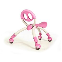 Walking Ride-On Toy - From Baby Walker to Toddler Ride On for Ages 9 Months to 3 Years Old (Color: Pink, Material: Metal plastic)