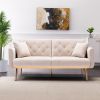 Velvet Sofa ;  Accent sofa .loveseat sofa with rose gold metal feet and