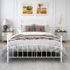 Bed Frame with Headboard and Footboard Metal Platform Bed Frame Queen Size No Box Spring Needed;  Twin Black