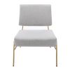 Wire Metal Frame Slipper Chair;  Armless Accent Chair Lounge Chair for Living Room;  Bedroom;  Home Office