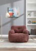 Soft Tufted foam bean bag chair with Teddy fabric