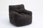 Soft Tufted foam bean bag chair with Teddy fabric