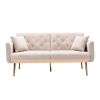 Velvet Sofa ;  Accent sofa .loveseat sofa with rose gold metal feet and