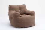 Soft Tufted foam bean bag chair with Teddy fabric