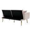 Velvet Sofa ;  Accent sofa .loveseat sofa with rose gold metal feet and