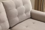 Linen Upholstered Sleeper Modular Sofa Bed Chaise Couch