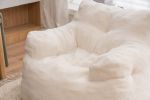 Soft Tufted foam bean bag chair with Teddy fabric