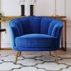 Modern Velvet Accent Barrel Chair Leisure Accent Chair Living Room Upholstered Armchair Vanity Chair for Bedroom Meeting Room