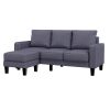 Modern Living Room Furniture L Shape Sofa with Ottoman