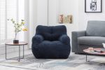 Soft Tufted foam bean bag chair with Teddy fabric